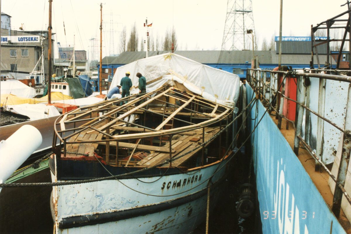 SCHAARHÖRN 1993 – Restaurierung in der Werft